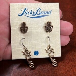 Lucky Brand NEW with tags Studs and Dangling Earrings set Bliss